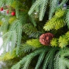 Jinda Christmas Factory's willow leaf PE hybrid automatic Christmas tree with red and long pinecone Christmas decorations Specification image